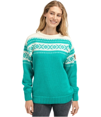 vilnonis megztinis moterims žalsvas