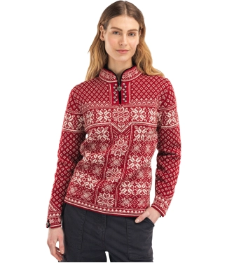 raudonas megztinis moterims merino vilna