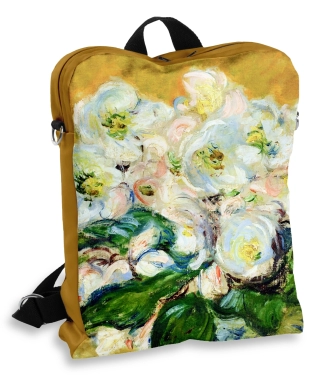 moteriška gėlėta kuprinė