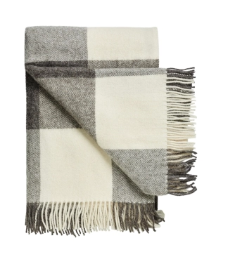 kokybiškas languotas vilnonis pledas gera kaina