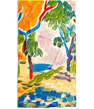 ryškus rankšluostis su spauda