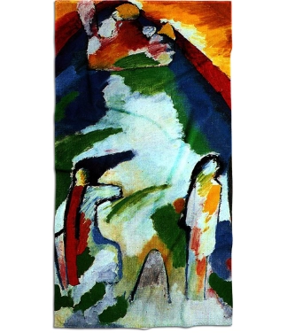 abstraktaus stiliaus rankšluostis su spauda