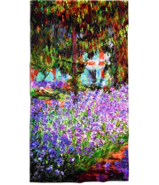 rankšluostis su spauda su gėlėmis