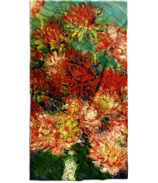 gėlėtas rankšluostis su spauda