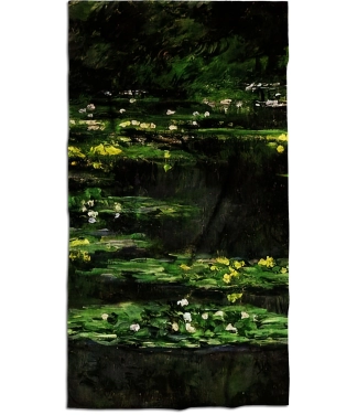 rankšluostis su vandens lelijomis