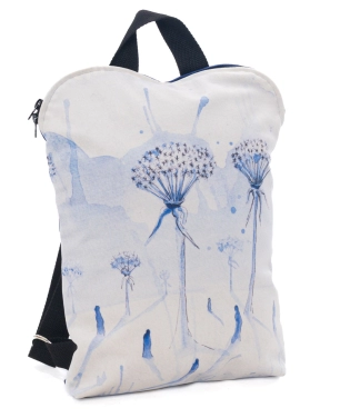 moteriška kuprinė su gėlėmis