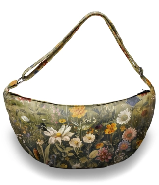 vasariška moteriška rankinė su gėlėmis