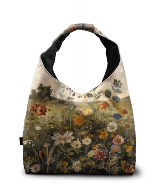 gėlėta moteriška rankinė su gėlėmis