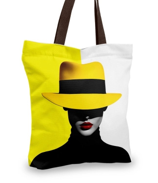 stilinga rankinė krepšys juoda balta geltona