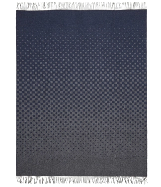 mėlynas alpaka pledas