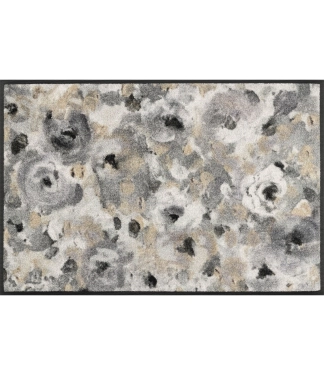 duru kilimėlis su gėlėmis pilkas