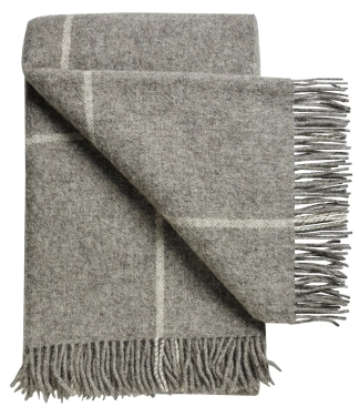 Languotas pilkas pledas vilnonis