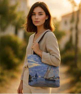 stilinga rankinė krepšys su laivais