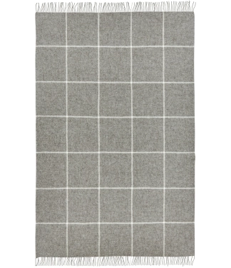 pilkas vilnonis pledas languotas