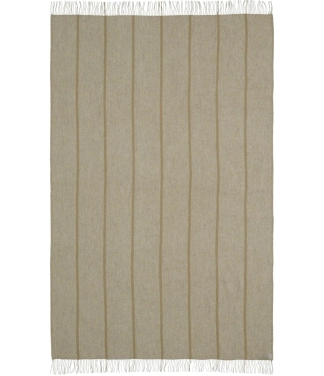 zalsvas vilnonis pledas su linijomis