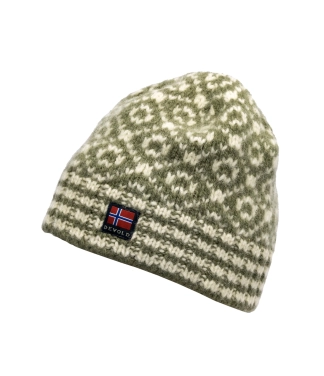 šilta vilnonė kepurė raštuota devold