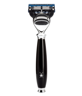 juodas skustuvas vyrams muhle gillette fusion