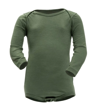 merino vilnos bodziukas kudikiams devold zalios spalvos