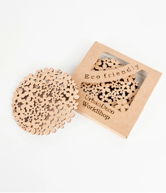 mediniai padėkliukai rinkinys dovanų dėžutė