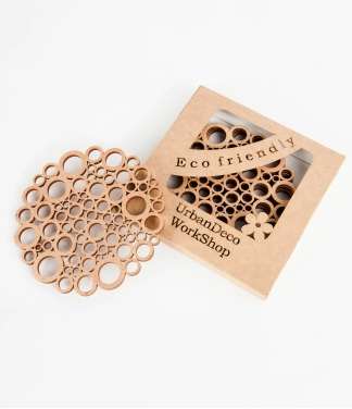 mediniai padėkliukai apvalūs rinkinys