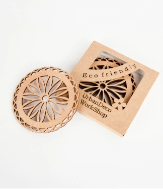 mediniai padėkliukai rinkinys apvalūs O10