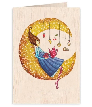 stilingas medinis sveikinimo atvirukas