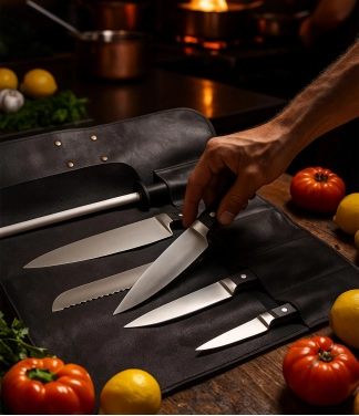 odiniai peilių dėklai dovanos