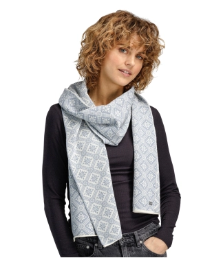 moteriškas šalikas merino vilna šviesiai mėlynas