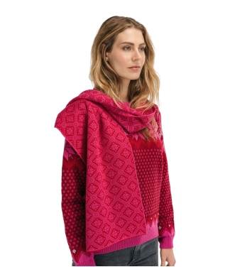 šalikas moterims merino vilna rožinė spalva