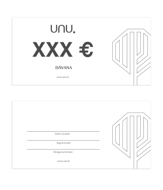 Jūsu izvēlētās vērtības dāvanu kupons