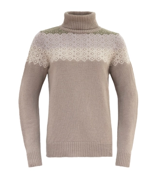 moteriškas megztinis merino vilna smėlio spalva