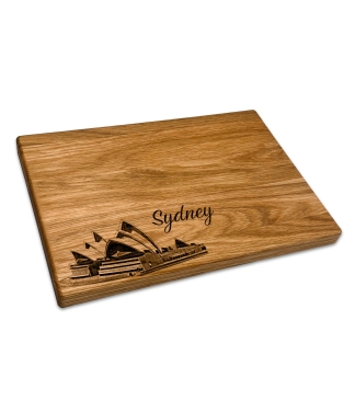 Personalizēts koka griešanas dēlis Sydney ar uzrakstu