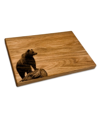 Koka griešanas dēlis gravēts Lācis