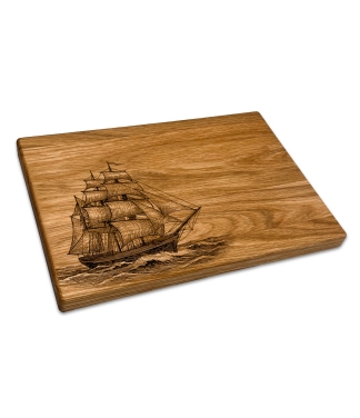 Iegravēts griešanas dēlis Kuģis