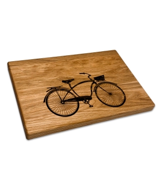 Iegravēts griešanas dēlis Velosipēds