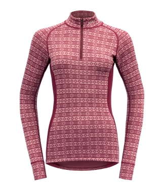 Rozā krekls ar rāvējslēdzēju sievietēm Devold