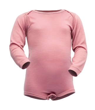 roziga Merino vilnas bodijs zīdaiņiem Devold