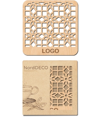 Mediniai padėkliuai Žemaičiai su logo ir kartoninė dėžutė