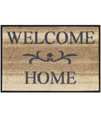 Stilīgs smilškrāsas durvju paklājs Welcome Home