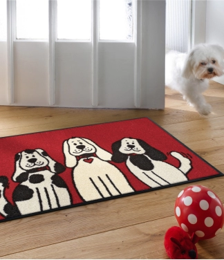 Stilīgs durvju paklājs mājām Three Dogs