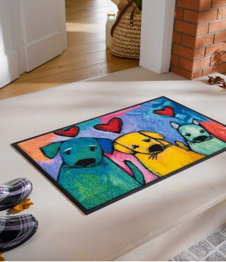 Mazgājams durvju paklājs „Doggies