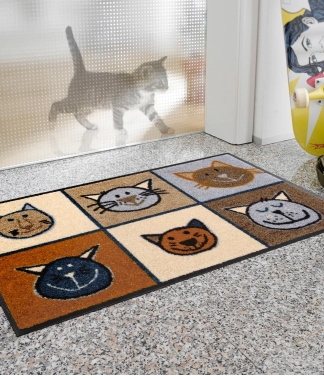 Stilīgs durvju paklājiņš Miau Miau