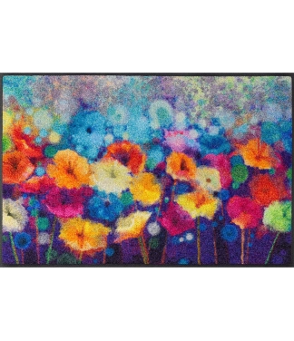Durvju paklājs ar krāsainiem ziediem Flowerlover