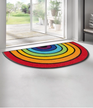 Krāsains durvju paklājs mājām Round Rainbow