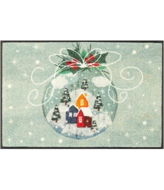 Ziemassvētku durvju paklājiņš Snow Globe