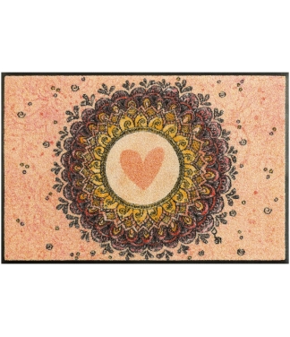 Durvju paklājs ar divām ziediņām Circle of Love