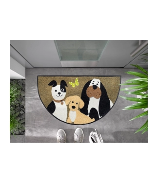 Stilīgs durvju paklājs Round Dog Trio