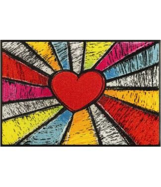 Durvju paklājiņš ar sirsniņu Pop Art Heart