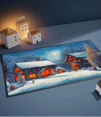 Mazgājams durvju paklājs mājām Twinkle Village