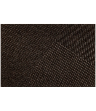 Tumši brūns duru paklājs Stripes Dark Brown